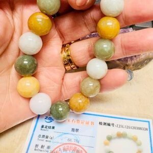 JADE Green and Yellow ( Multi-colours) Bracelet